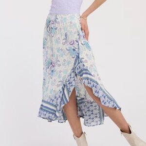 NWT Boutique Flowy Boho Midi Skirt